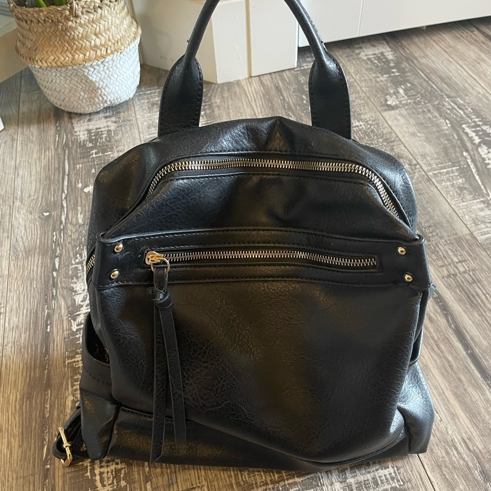 Black Backpack Purse